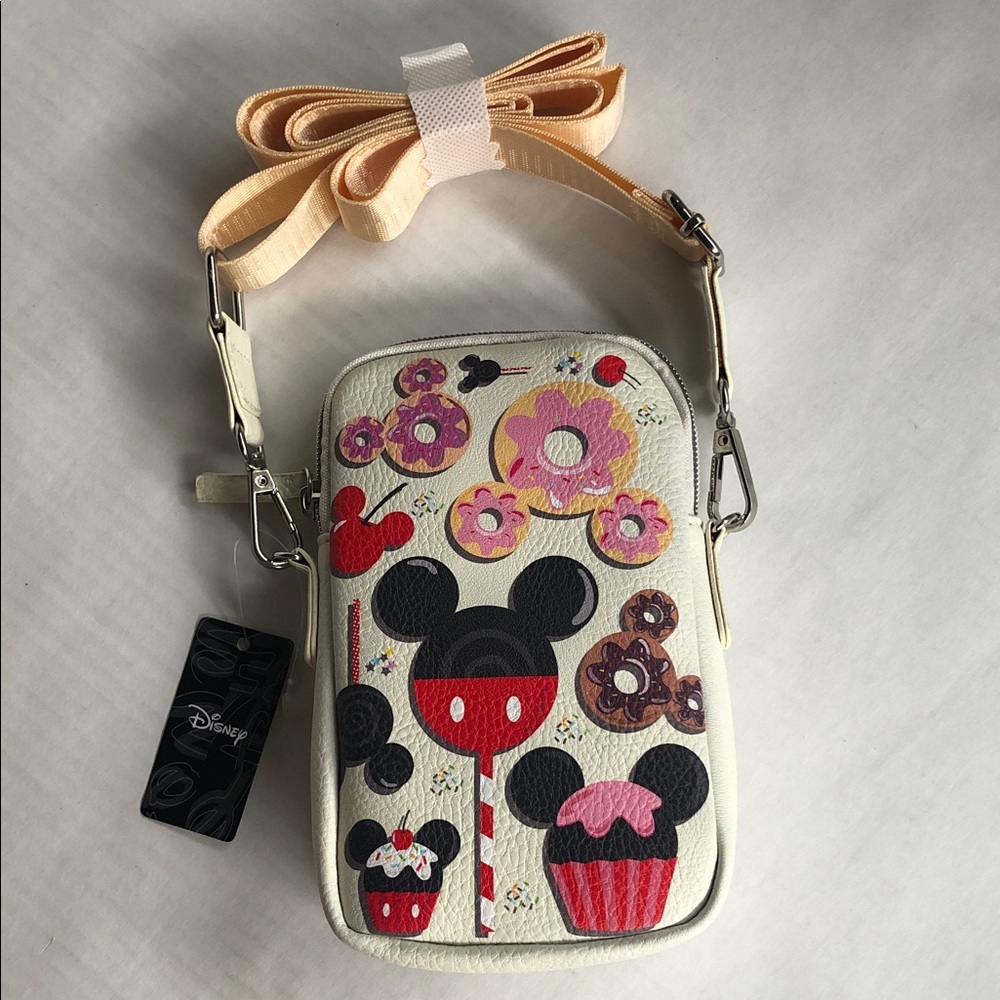 DISNEY Buckle Down Mickey Mouse Sweets & Treats Phone Bag NWT - Picture 7 of 7